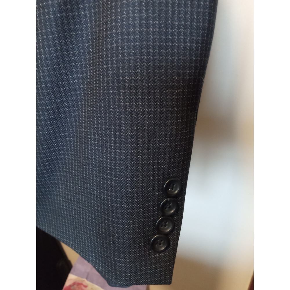 Pronto Uomo Platinum Mens 50 Regular Navy Blue 100% Wool Blazer Sport Coat‎ - Picture 4 of 11